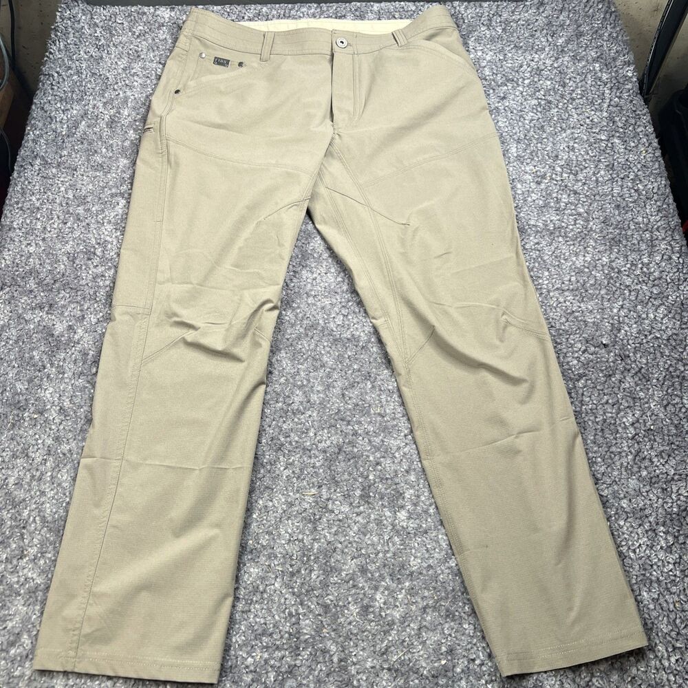 Kuhl Men’s Silencr Khaki Hiking Pants 35 x 30 Tan Outdoors Lightweight